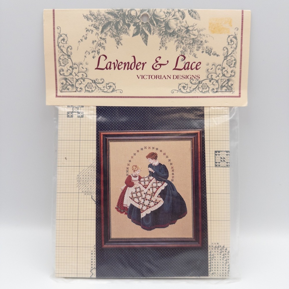 Vintage Lavender & Lace The Quiltmaker NIP Cross Stitch Pattern L&L 27 Victorian